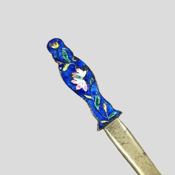 SOLD Antique Chinese Enamel Letter Opener - Picture 5 of 5